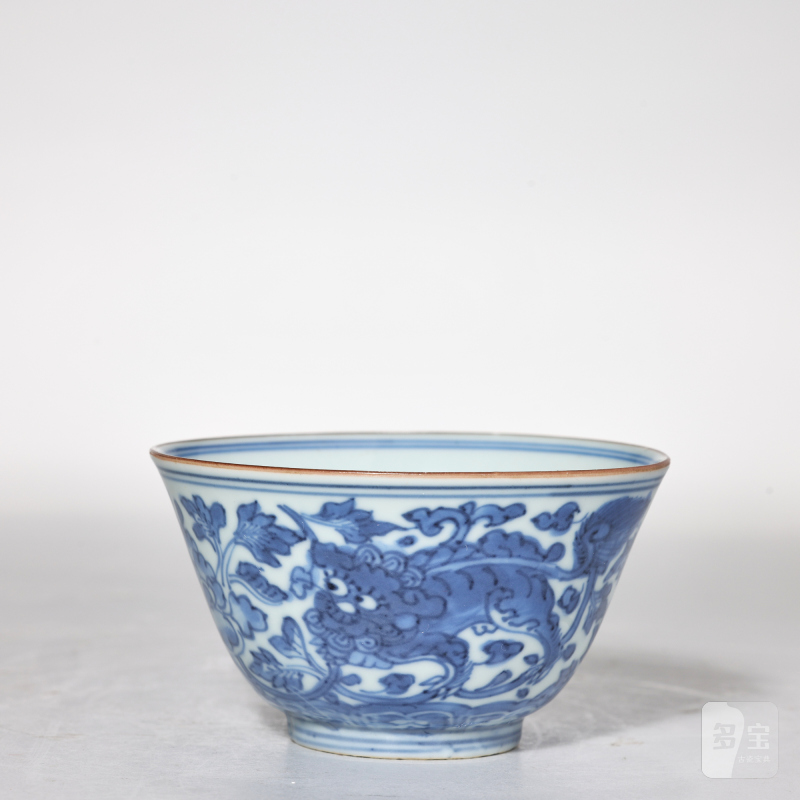 明晚期 青花花卉纹杯 - 图2